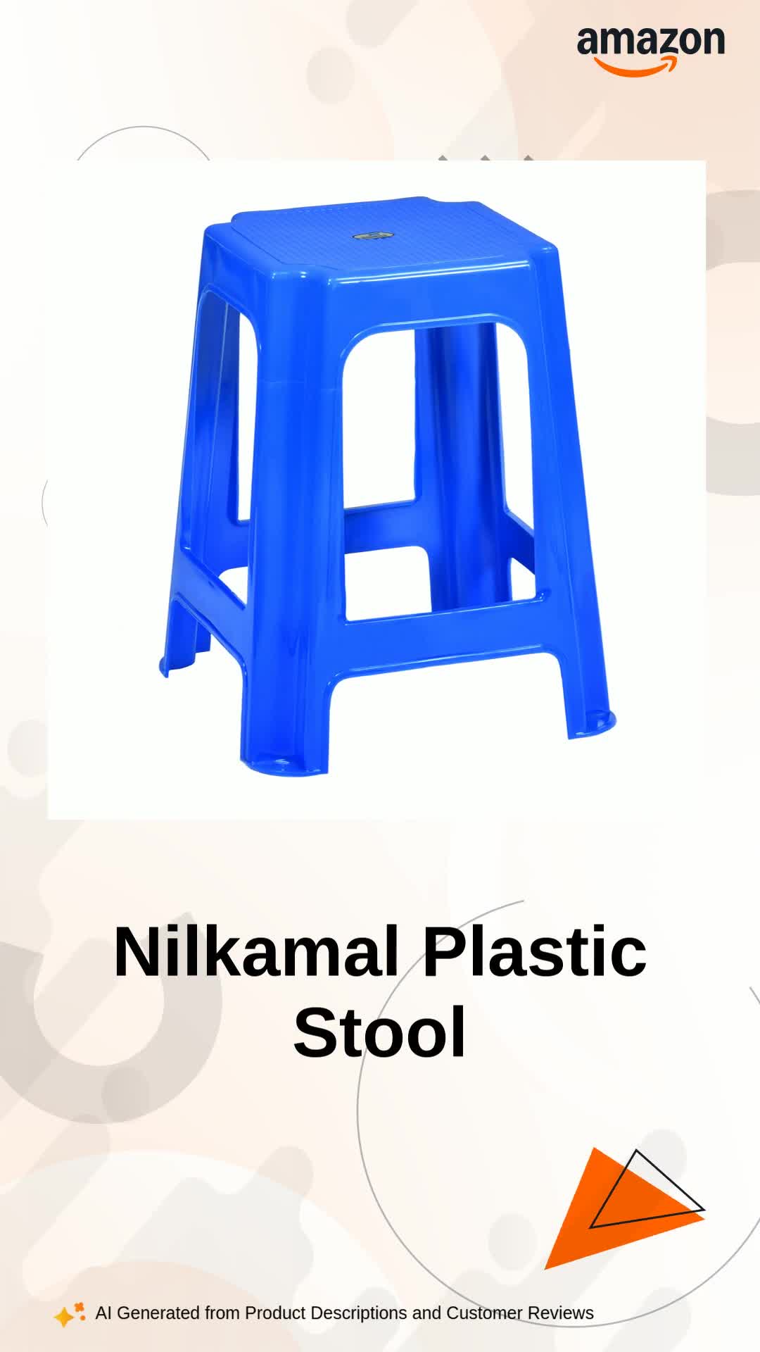 Nilkamal STL07 Strong and Durable Plastic Seating Stool for Home